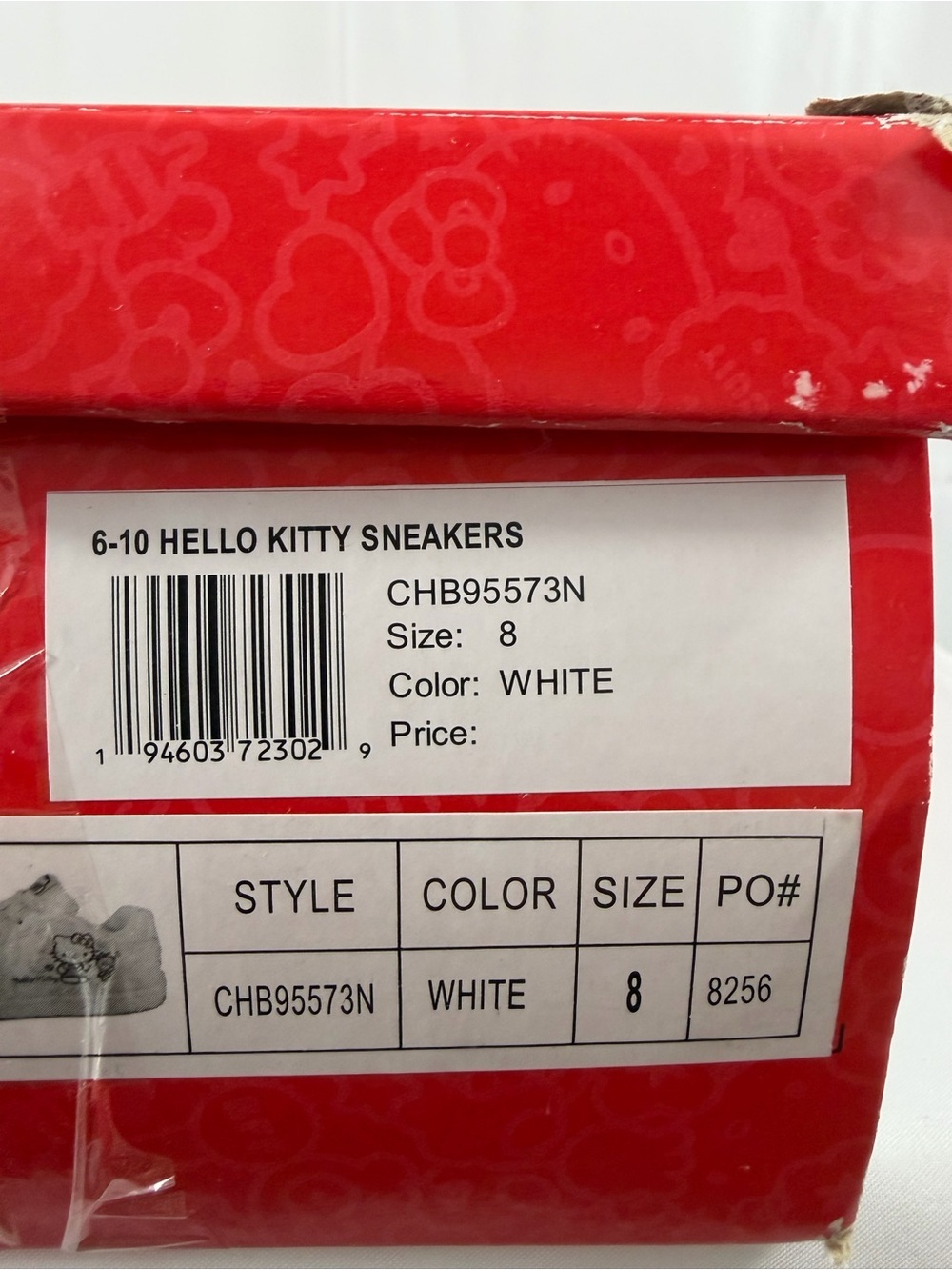 NWT Hello Kitty Women’s Size 8 White & Pink Graphic Lace-Up Sneakers - Picture 8 of 9